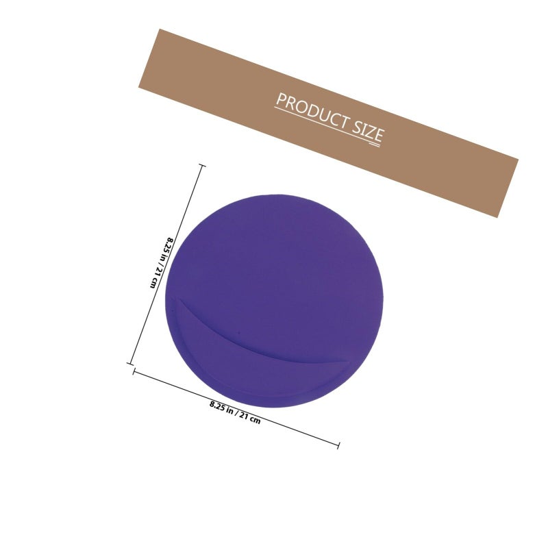 Ergonomic Mouse Pad Set with Wrist Support Non Slip Round Mat for Office Laptop Black Purple - Image 3