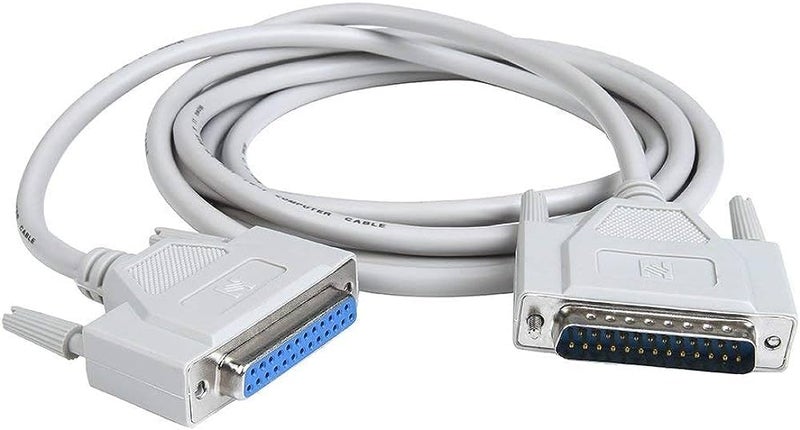 cnc-orbit ™ DB25 Male to DB25 Female 25 Pin Parallel Printer Cable, LPT CABLE FOR PRINTER AND MACH3 CONTROLLER BOARD 1.5 METRE(White) - Image 1