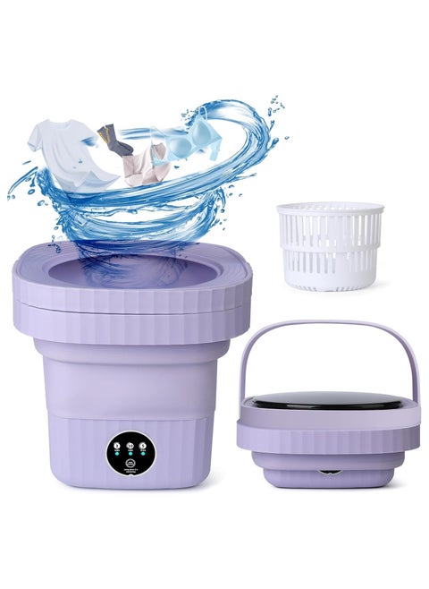 Portable Washing Machine 6L Mini Washing Machine with 3 Modes Timing Cleaning Portable Washer with Soft Spin And Draining For Socks Baby Clothes Towels and Small Items