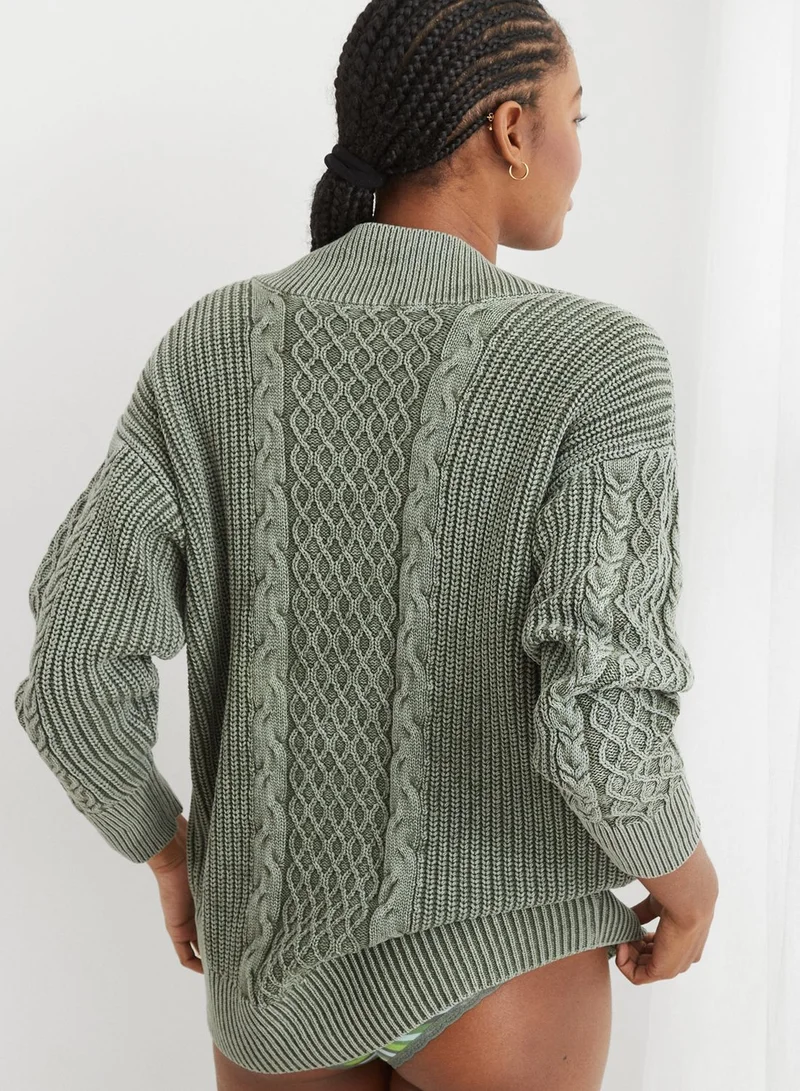 Aerie Cable Knitted Sweater