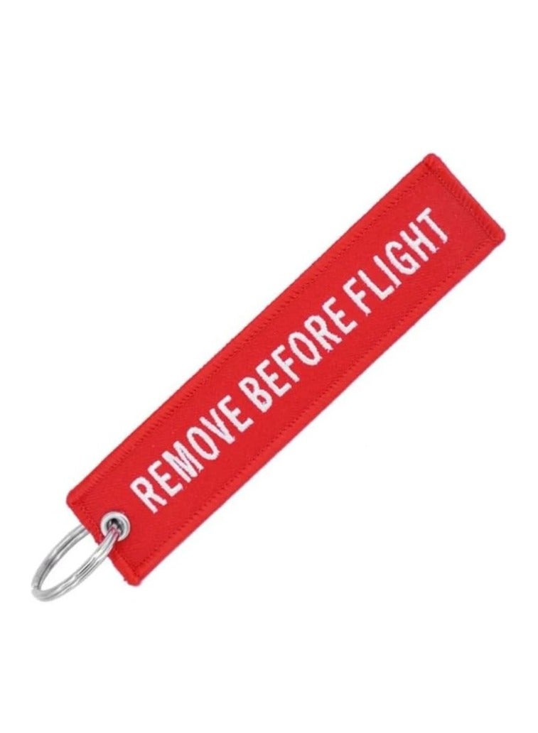 Oasisgalore Remove Before Flight Keychain Motorcycle Aviation Tag - Image 1