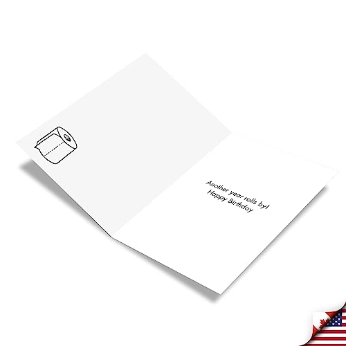 NobleWorks Funny Cartoon Birthday Greeting Card for Men and Women with 5 x 7 Inch Envelope (1 Card) Bday Welcome Mat C9283BDG - Image 2