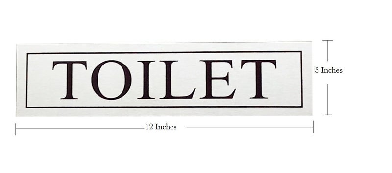 THW® Stainless Steel Self Adhesive TOILET Signage Board (3"x12") - Image 4