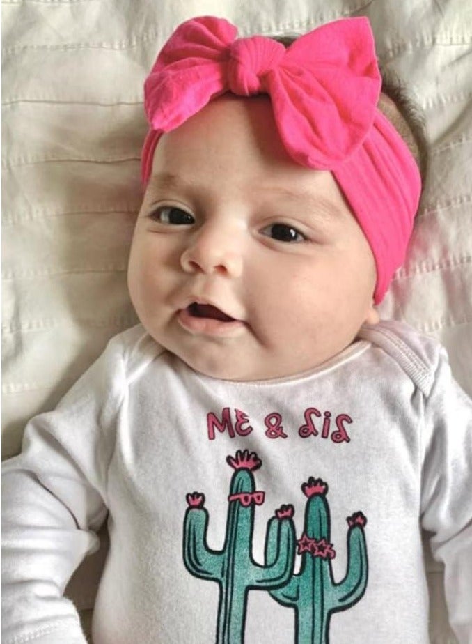 آي ميس يو 16 لونًا من عصابات رأس عمامة واسعة وناعمة، أغطية رأس على شكل فيونكة شعر للفتيات الصغيرات والرضع وإكسسوارات شعر الأطفال حديثي الولادة - Image 4