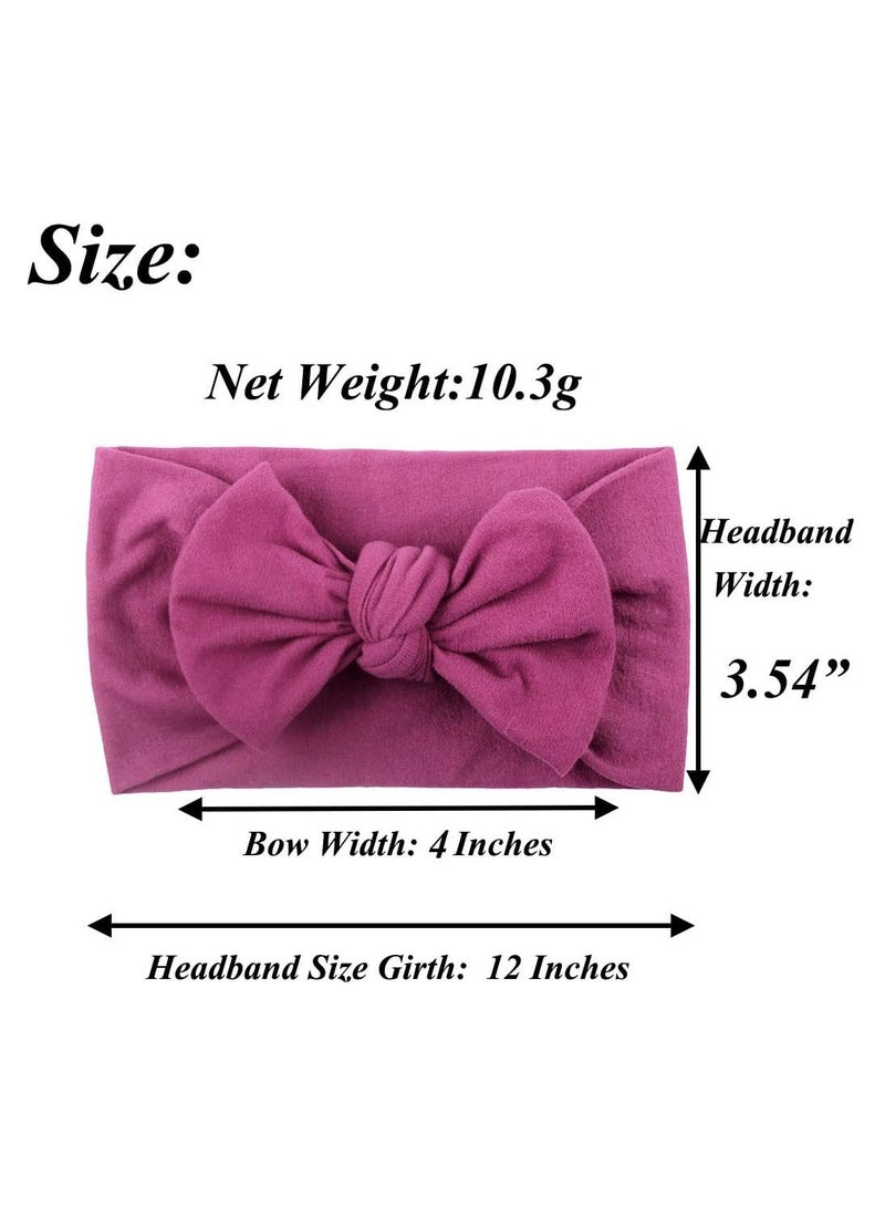 آي ميس يو 16 لونًا من عصابات رأس عمامة واسعة وناعمة، أغطية رأس على شكل فيونكة شعر للفتيات الصغيرات والرضع وإكسسوارات شعر الأطفال حديثي الولادة - Image 5