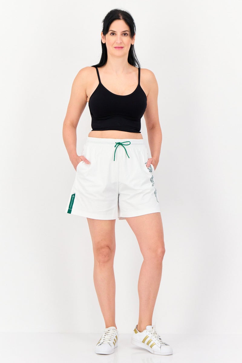 GIORDANO Women Sportswear Fit Drawstring Outdoor Shorts, White  - Image 2