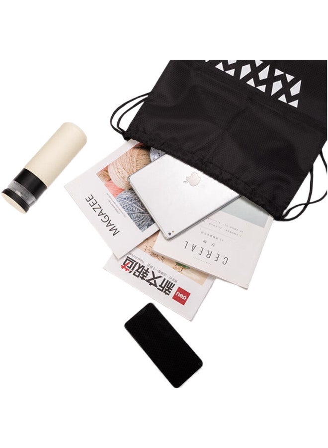 Agnite Drawstring Bag For Men And Women, Sports Training Fitness Backpack, Volleyball Football Storage Bag, Black - Image 2