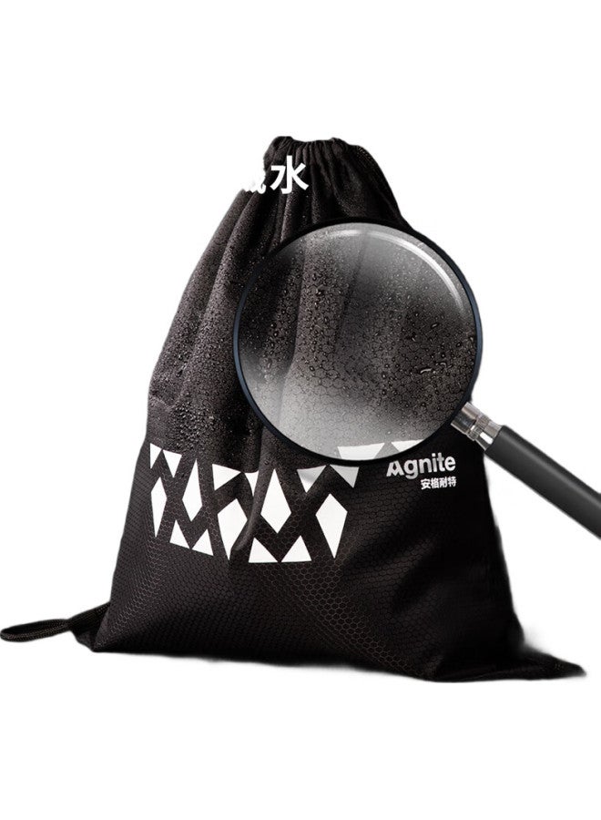 Agnite Drawstring Bag For Men And Women, Sports Training Fitness Backpack, Volleyball Football Storage Bag, Black - Image 3