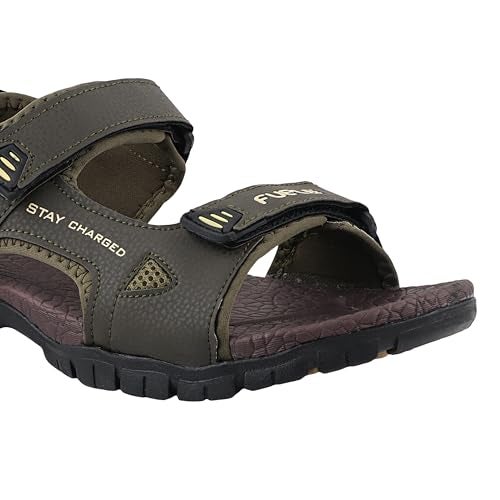 FUEL Rambo-04 Comfortable & Lightweight of Anti-Skid Flexible & Breathable for Running & Walking Stylish Casual Sandal For Men's (Olive-7UK) - Image 4
