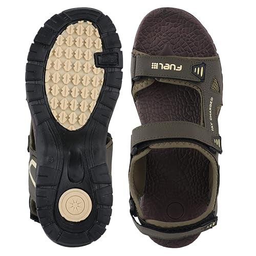 FUEL Rambo-04 Comfortable & Lightweight of Anti-Skid Flexible & Breathable for Running & Walking Stylish Casual Sandal For Men's (Olive-7UK) - Image 5