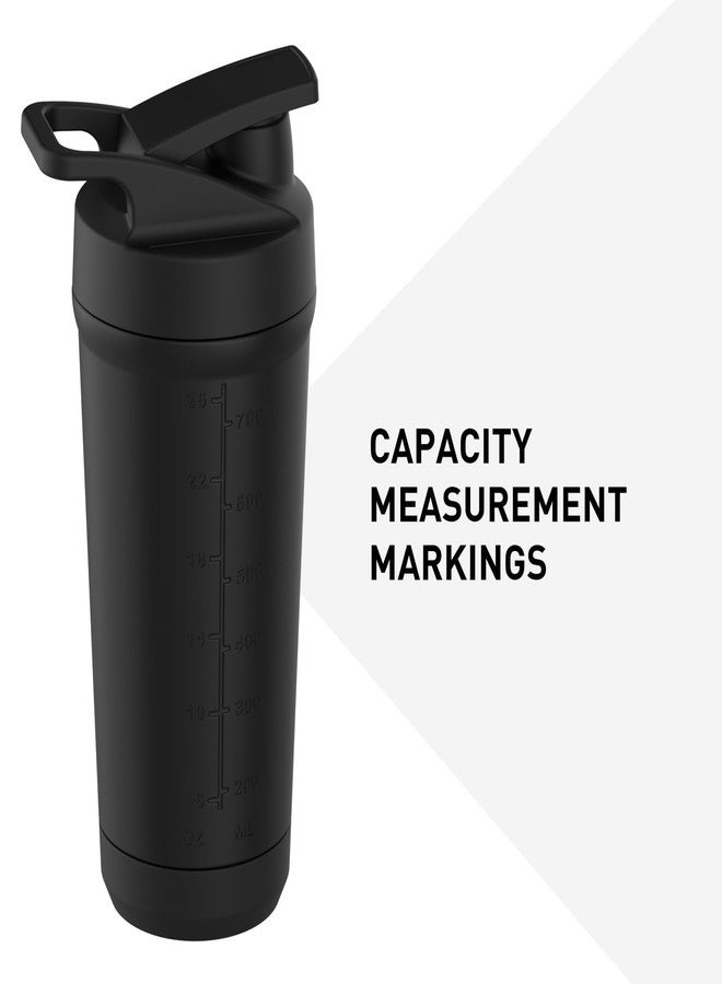 MuscleBlaze Stainless Steel Gym Shaker Pro (Black, 700ml) - Image 4