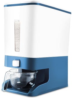 AMERTEER Rice Dispenser storage container, 25 Pounds Food Storage Container Sealed Grain Container Storage, Multi Purpose Plastic Rice Bin Storage for Cereal, Corns and Nuts, Moisture Proof  - Image 1