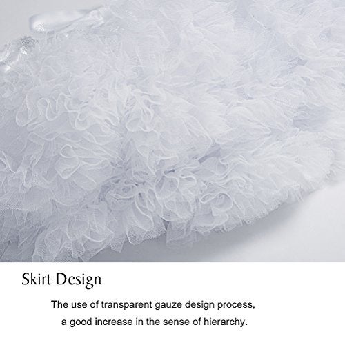 XinChangShangMao Women's Petticoat Skirt Elastic High Waist Ballet Sweet Puffy Skirt Princess Mesh Tulle Fluffy Skirts White - Image 5