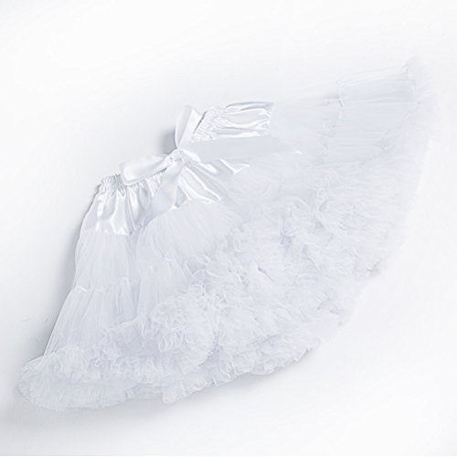 XinChangShangMao Women's Petticoat Skirt Elastic High Waist Ballet Sweet Puffy Skirt Princess Mesh Tulle Fluffy Skirts White - Image 4