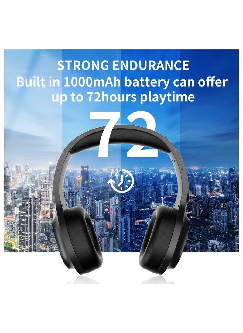 Generic Wireless Bluetooth Headphone with HI-FI Stereo, Soft Memory-Protein Earmuffs, Detachable Cat Ear On-Ear Headphones for Travel/Work/Class/Office Black  - Image 4