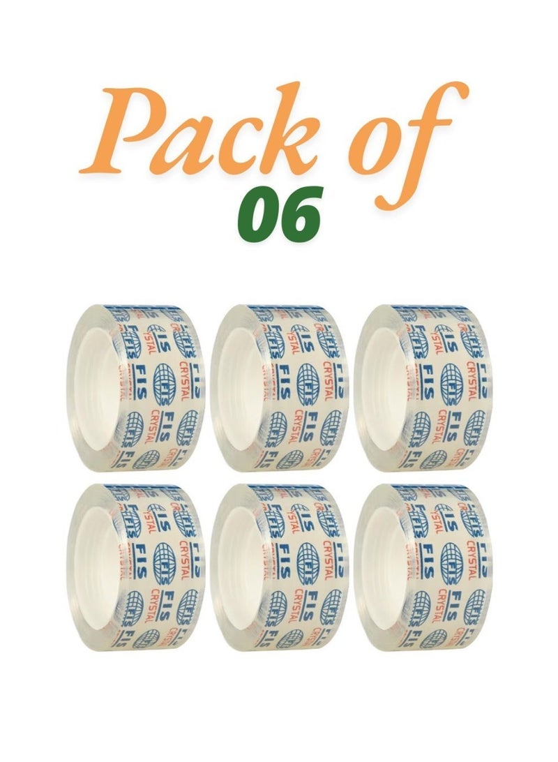 Clear Tape 3/4 inch (18mm) x 36 yards (34m) - 6 Pcs - Image 1