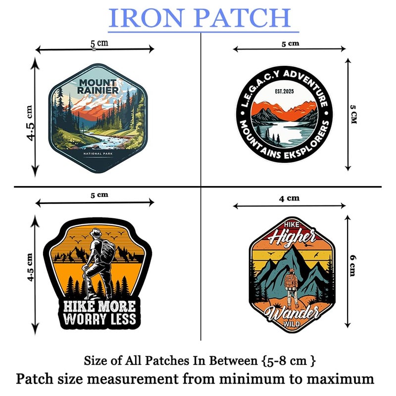 LAZYCHUNKS ® New Unique Mountain,Marvel,Space,Mars,God,Camping,Outdoor Living Patches|New Clothing Accessories for Enhance The Beauty of T-Shirt,Jacket,Bags,Caps,etc. - Image 4