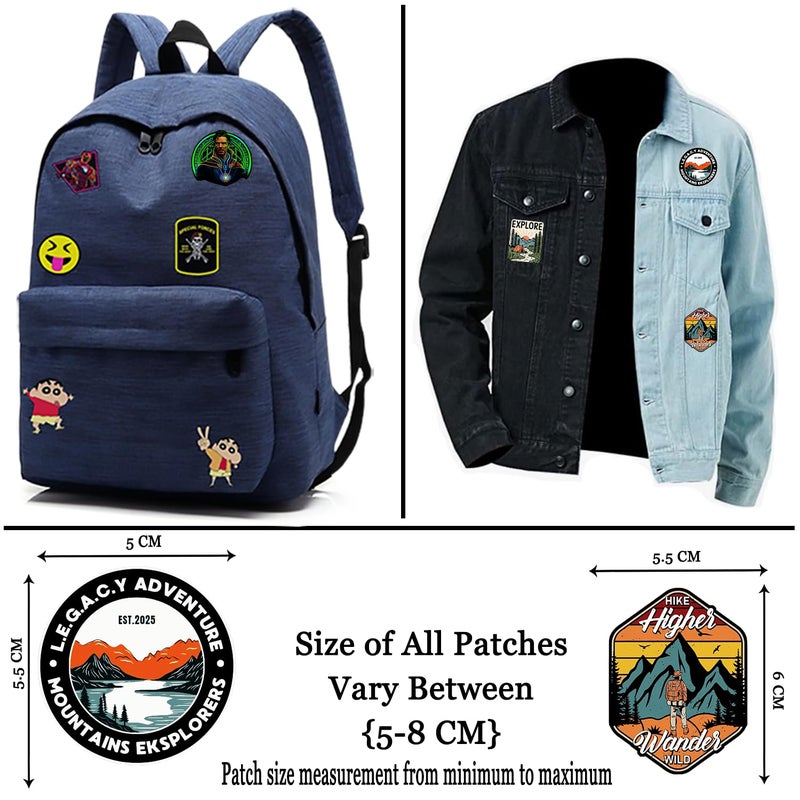 LAZYCHUNKS ® New Unique Mountain,Marvel,Space,Mars,God,Camping,Outdoor Living Patches|New Clothing Accessories for Enhance The Beauty of T-Shirt,Jacket,Bags,Caps,etc. - Image 3