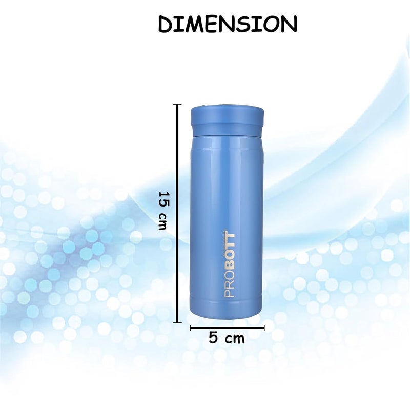 PROBOTT Probott Wow 200ml Stainless Steel Vacuum Insulated Flask for Kids | Perfect Water Bottle for Baby, Blue | Wide Mouth | Easy to Open & Carry | Hot & Cold | Perfect for Toddlers | Leakproof  - Image 4