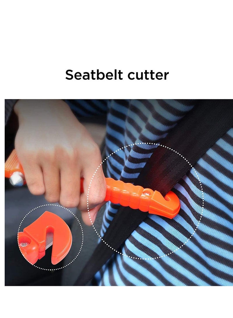 Captaintech Car Emergency Escape Window Break Hammer, Safety Seat Belt Cutter Tool Car Auto Safety Hammer Window Break Hammer Safety Seat Tool Tech Emergency Hammer Seat Belt Cutter - Image 2