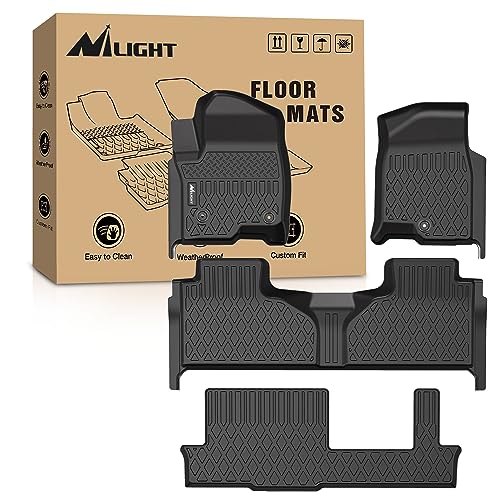 Nilight TPE Floor Mats for 2021 2022 2023 2024 2025 Chevy Chevrolet Tahoe GMC Yukon Cadillac Escalade Bench Seating, All Weather Custom Fit Heavy Duty Floor Liners - Image 1