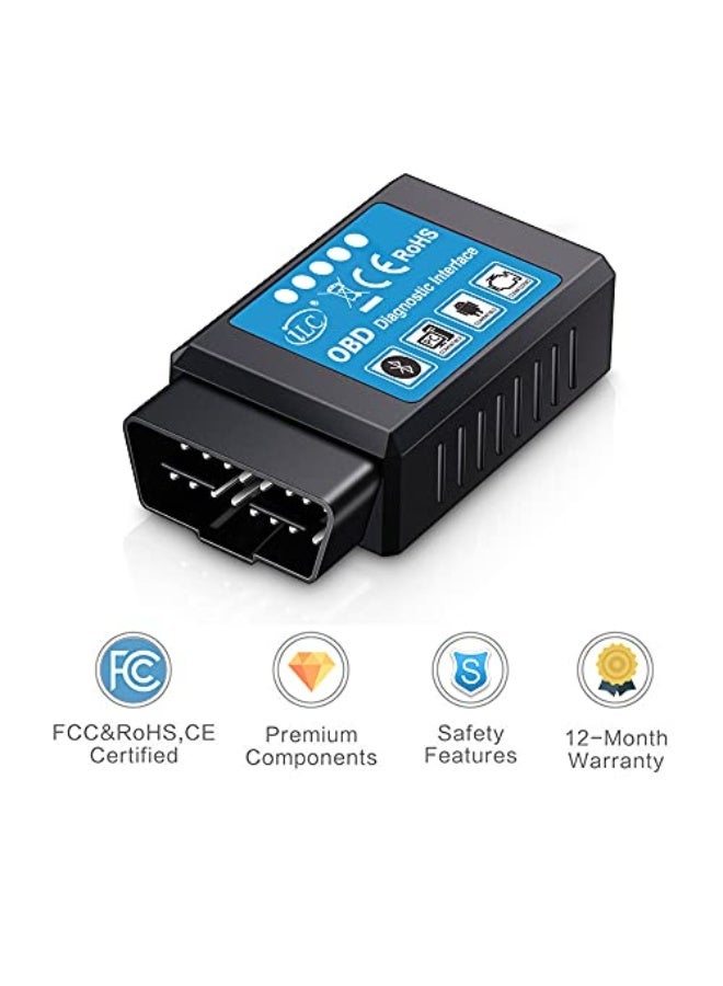 Generic iLC OBD2 OBD Bluetooth Car Diagnostic Scanner Tool ES OBD2 – Compatible with Android & Windows Device (Not for Apple iPhone iPad) - Image 5