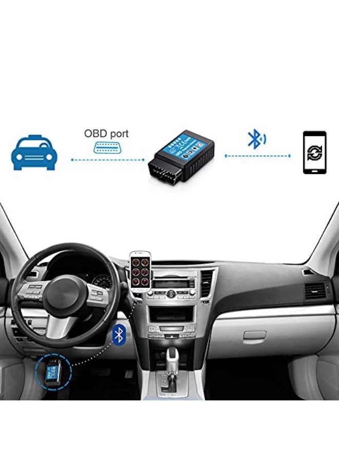Generic iLC OBD2 OBD Bluetooth Car Diagnostic Scanner Tool ES OBD2 – Compatible with Android & Windows Device (Not for Apple iPhone iPad) - Image 4