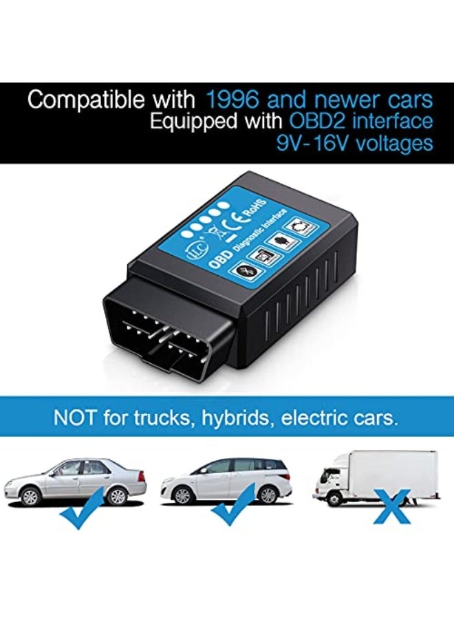 Generic iLC OBD2 OBD Bluetooth Car Diagnostic Scanner Tool ES OBD2 – Compatible with Android & Windows Device (Not for Apple iPhone iPad) - Image 3