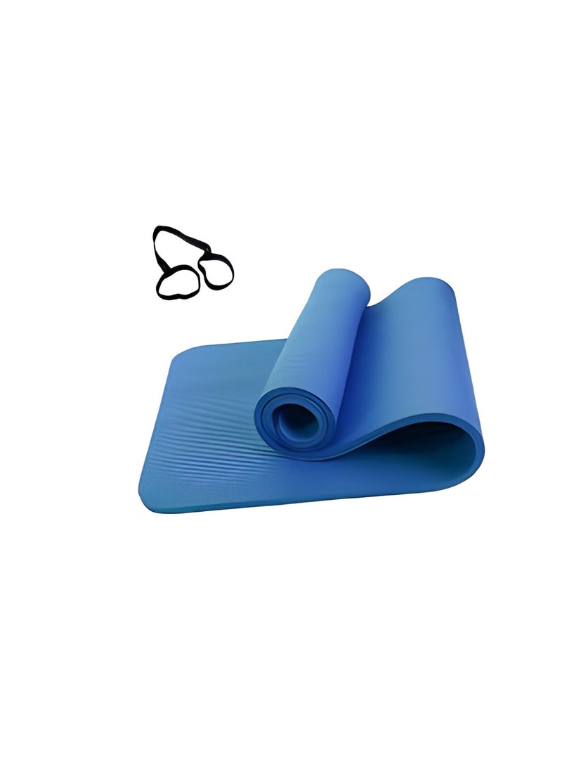 أتش برو حصيرة يوغا من إتش برو بسماكة 8 ملم باللون الأزرق | سجادة غير قابلة للانزلاق لتمارين اليوغا والبيلاتس والجيم واللياقة البدنية - Image 4