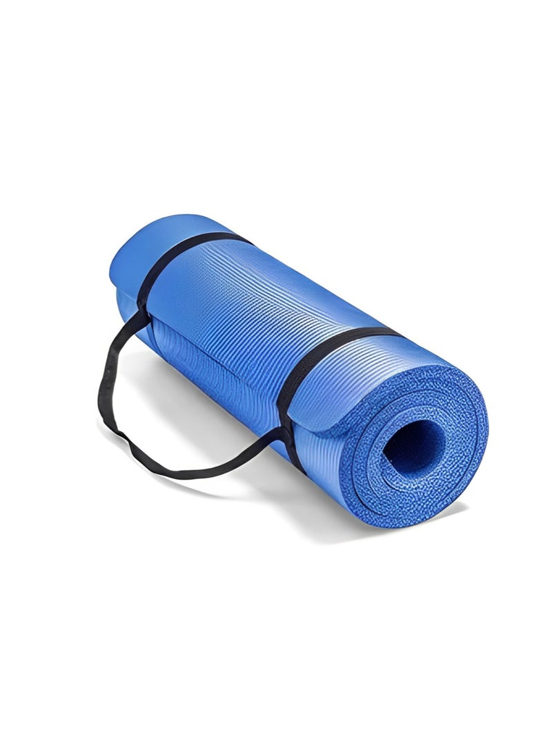 أتش برو حصيرة يوغا من إتش برو بسماكة 8 ملم باللون الأزرق | سجادة غير قابلة للانزلاق لتمارين اليوغا والبيلاتس والجيم واللياقة البدنية - Image 1