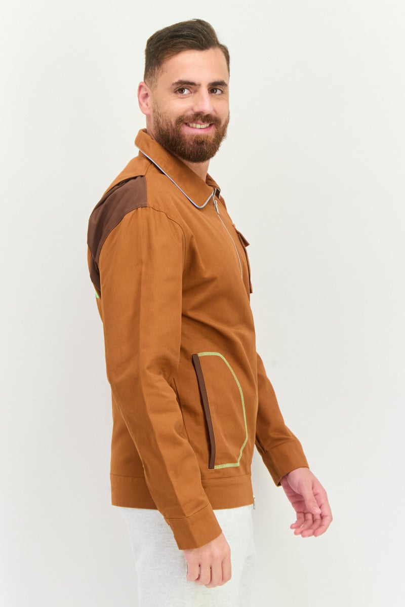 PUMA جاكيت خارجي طويل الأكمام للرجال من بومة × لافرانس، بني - Image 3