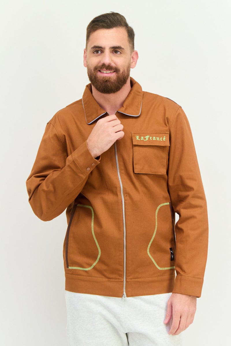 PUMA جاكيت خارجي طويل الأكمام للرجال من بومة × لافرانس، بني - Image 1