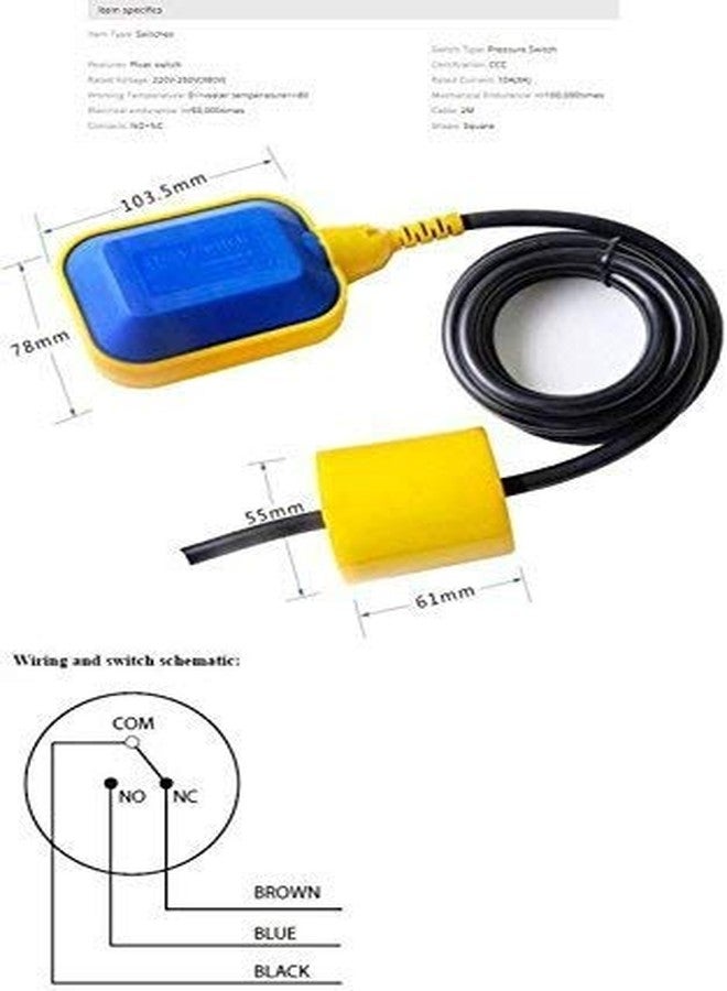 Hi-Tech Water Float Switch Sensor for Water Level Controller with 3 Meter Wire - Image 3