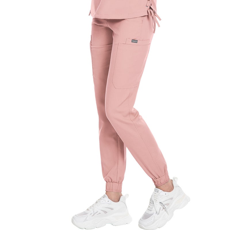 Summer Elastic Waist Nurse Trousers 1102008-Grey  - Image 3