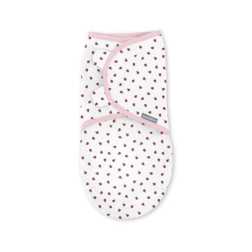 SwaddleMe by Ingenuity Original Swaddle, 100% Cotton, Improves Sleep & Calms Startle Reflex, 0-3 Months, 1.0 TOG, 3-Pack, Baby Swaddle Blanket - Lady Bug Picnic - Image 3