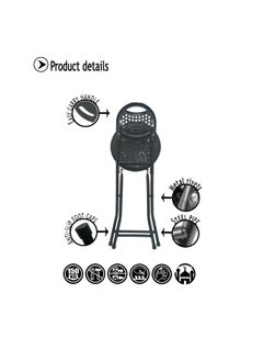 SunBoat Commerce Portable folding prayer chair – Black color  - Image 3