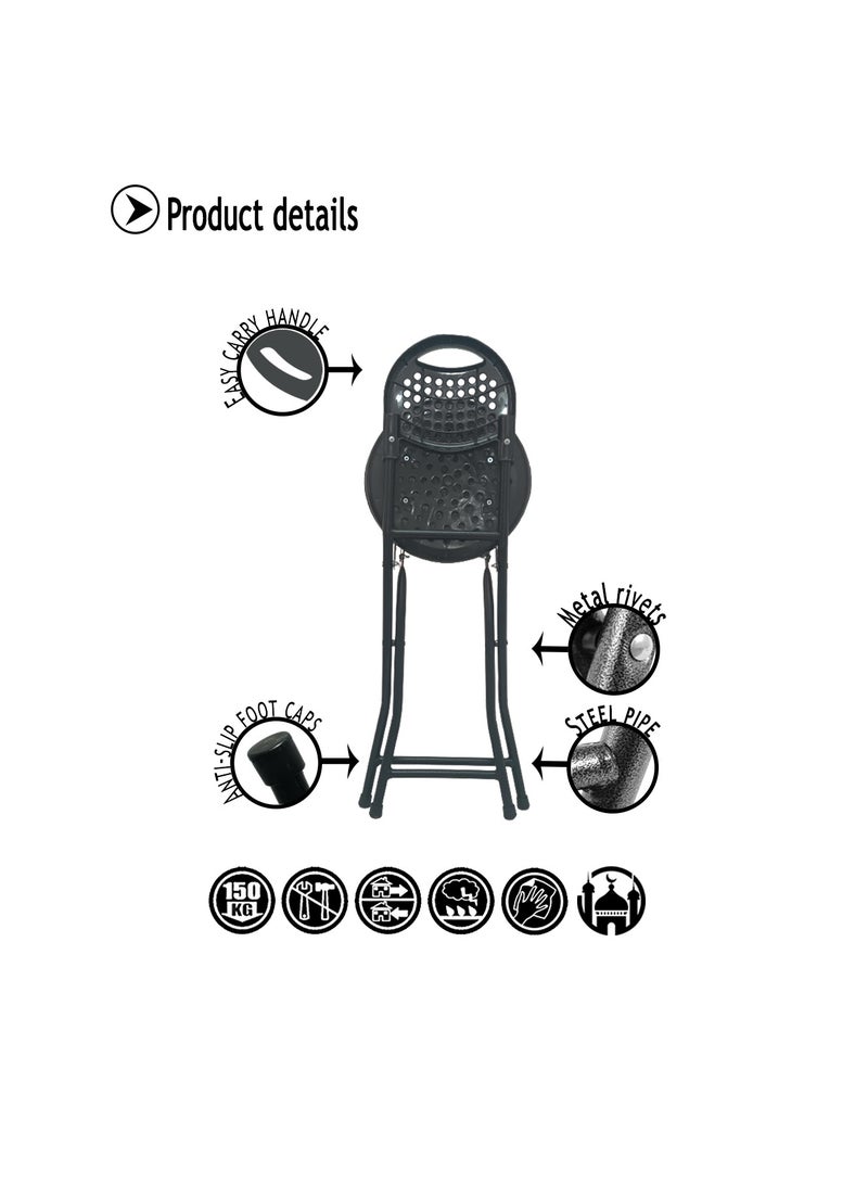 SunBoat Commerce Portable folding prayer chair – Black color - Image 3