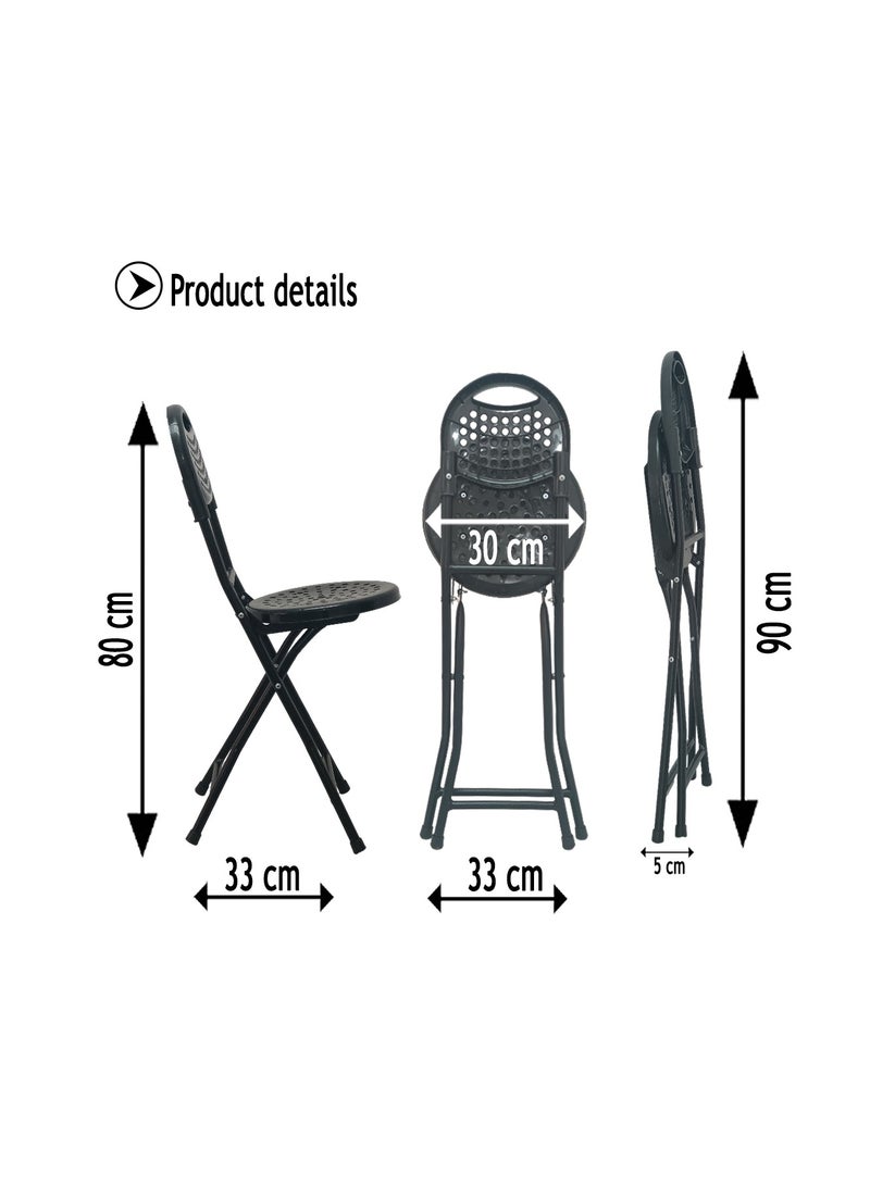 SunBoat Commerce Portable folding prayer chair – Black color - Image 4