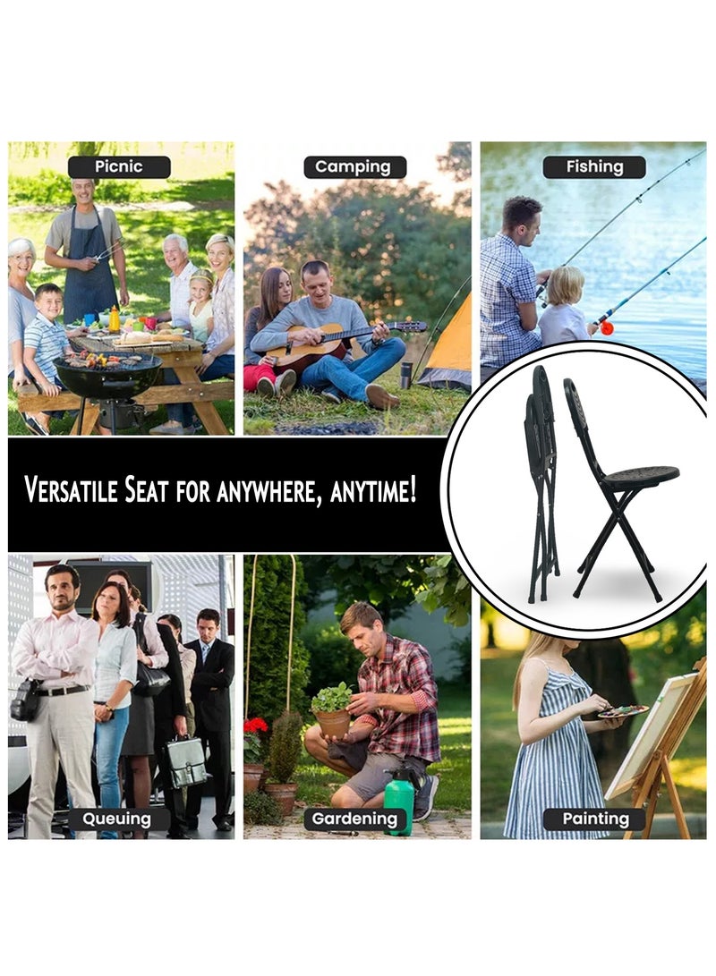 SunBoat Commerce Portable folding prayer chair – Black color - Image 5