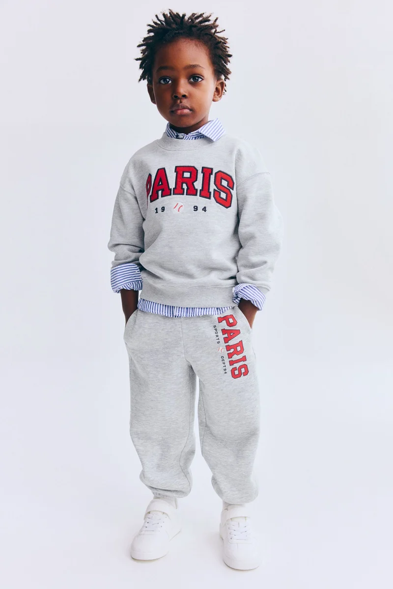 H&M Embroidery-detail joggers