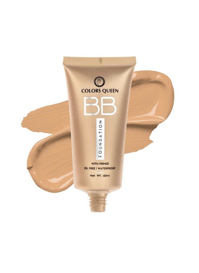 COLORS QUEEN - Bb Liquid Foundation For Face Makeup ; Matte Finish Medium To Full Coverage Foundation With Spf ; Waterproof Sweatproof Foundation For All Skin Types (Golden Beige) - Image 1