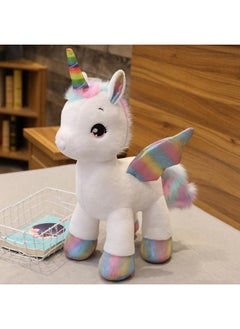 Tickles Cute Rainbow Unicorn Horse Soft Stuffed Plush Animal Toys For Kids Boys & Girls Birthday Gift (Color: White Size: 30 Cm)  - Image 1