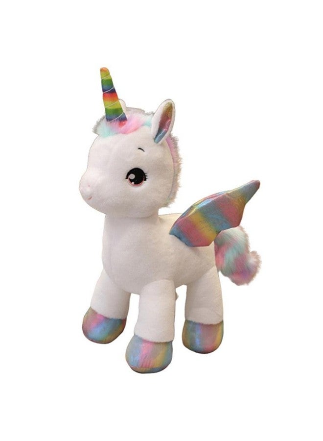 Tickles Cute Rainbow Unicorn Horse Soft Stuffed Plush Animal Toys For Kids Boys & Girls Birthday Gift (Color: White Size: 30 Cm)  - Image 3