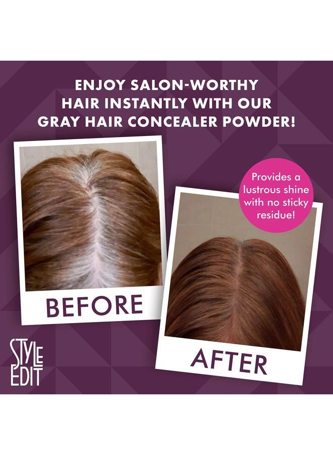 Style Edit Root Touch Up Powder for Black Hair | Cover Up Hair Color for Grays and Roots Coverage | Mineral Infused Binding Hairline Powder 2 Pack - Image 3