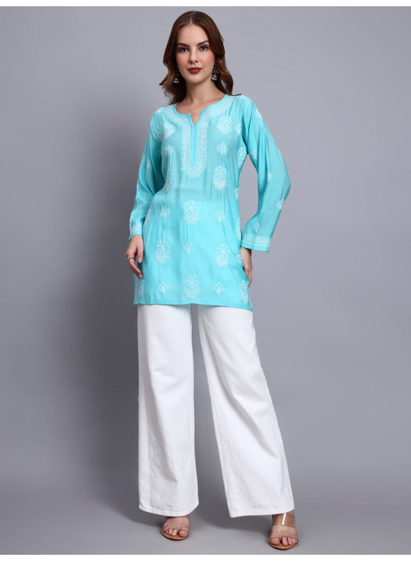 الايا كرتي شانديري مطرز يدويًا بشيكانكاري - Image 2