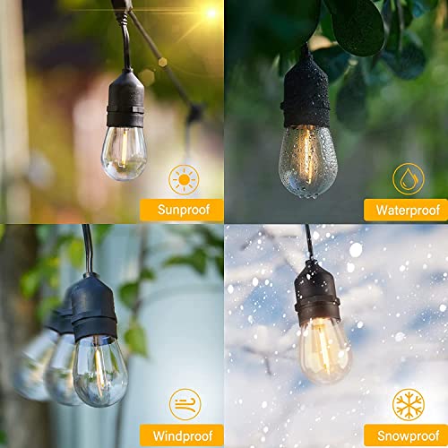 Quace 19FT 10 LED Solar String Lights Outdoor - Patio Lights with 4 Lighting Mode, USB & Solar Powered Outdoor String Lights Decorative, IP65 Waterproof String Lights for Outside Garden Yard Balcony - Image 5
