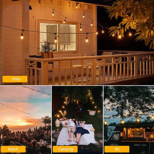Quace 19FT 10 LED Solar String Lights Outdoor - Patio Lights with 4 Lighting Mode, USB & Solar Powered Outdoor String Lights Decorative, IP65 Waterproof String Lights for Outside Garden Yard Balcony - Image 4