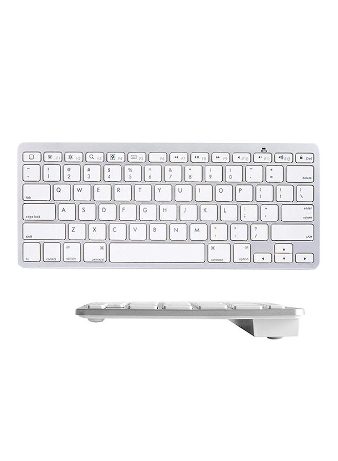 NIBEMINENT Ultra-Slim Wireless Bluetooth Keyboard White  - Image 1