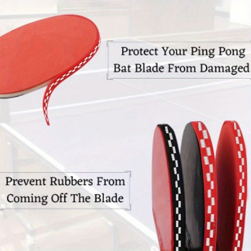 4 Rolls Red Ping Pong Paddle Protector Side Tape Edge Anti Collision Protection Strap for Daily Use Table Tennis Racket Accessories - Image 2