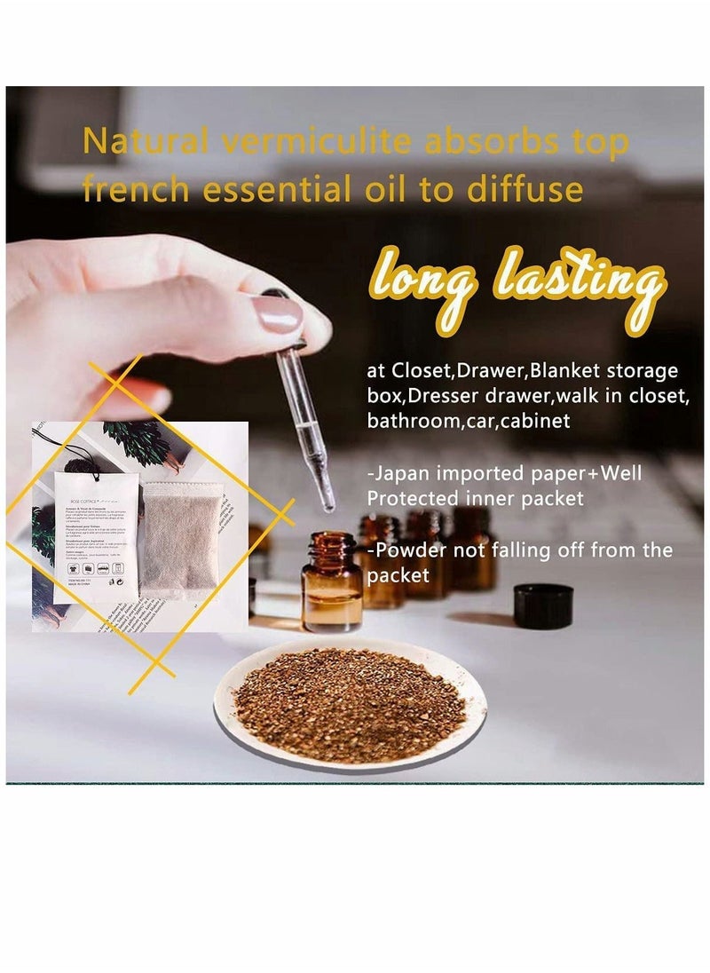 Lily Sachet 1Box 12Pcs Lily Dried Flower Bag Scent Sachet Drawer Freshener Lily Closet Air Freshener Scented Drawer Deodorizer Freshener for Drawers Closet Home Car Fragrance Product - Image 2